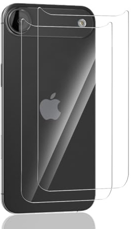Jaavkkma 2 Stück Rückseite Schutzfolie für iPhone Air Panzerglas, Härte 9H/Bläschenfrei Schutzglas, Panzerfolie Hinten für iPhone Air - HD Transparent Gehärtetes Glas