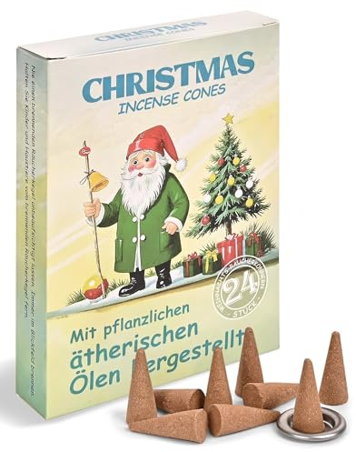 Weihnachten Räucherkegel, Räucherkerzen - Duft für Entspannung und Meditation, Haus und Haus Dekoration - 24 Stück