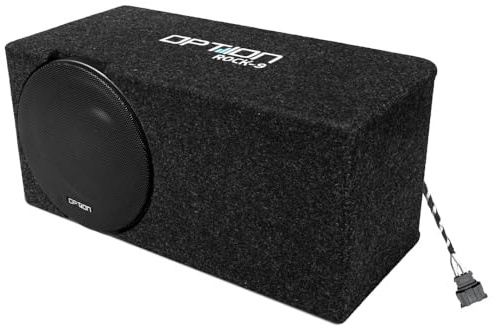 Option Subwoofer Kit kompatibel mit Skoda Enyaq ab Baujahr 2020 (mit H/K-Soundsystem ab Werk) Rock-9 Passiv 20cm Bassreflex-Subwoofer, 200 Watt RMS, +8dB Basszuwachs
