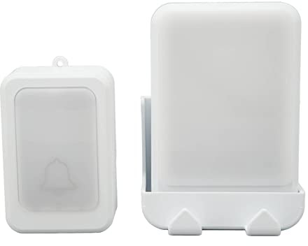 Bonbela Schnurlose Türklingel, Kabelloses Türklingel-Set, Batteriebetriebene Türklingel mit 28 Glockenspielen, Musik, 8 Lautstärkestufen, LED-Licht für ältere Menschen, Gehörlos, Stumm