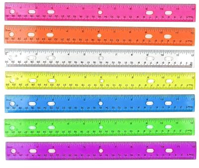 12 Zoll Klare Lineale Mit Loch Zeichnungslineal Mathematisches Messwerkzeug Zum Zeichnen Zeichnen Kinderlineal