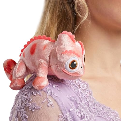 Fortivae Pascal Kuscheltier Magnetische, 17 cm Halloween Simulationstier Plüschtier, Magnet Schulterzubehör Tiere Plüsch Toy, Geschenk für Teenager, Dress Up Cosplay（Rosa