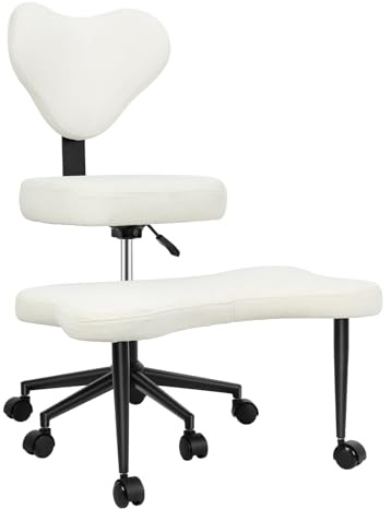 Bürostuhl mit Kreuzbeinen, höhenverstellbar, ergonomischer Stuhl mit 360° drehbarem Fußhocker, hochdichter Schaumstoff-Lendenwirbelstütze, mehrere Sitzpositionen, Drehbüro, für Zuhause, Büro