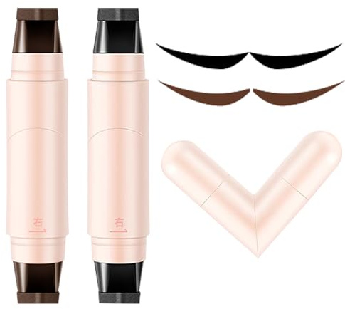 2 Pack Eyeliner Stempel, Drehbarer Eyelinerschablone, Wing Tip Pen, Wasserfest Schweißfest & Schnell Trocknend Eyeliner Stempel Stift Für Verschiedene Anlässe, Langanhaltend Wischfest