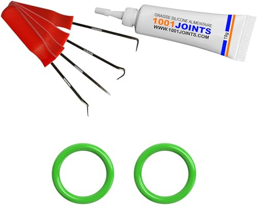 KIT 2 JOINTS ENTRETIEN CENTRALE VAPEUR BOUCHON RÉSERVOIR | FER A REPASSER REMPLACEMENT COMPATIBLE AVEC TEFAL CALOR ROWENTA MOULINEX ETC… (CROCHET)