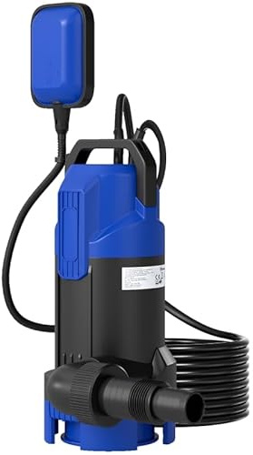 Fasba 750W Submersible Water Pump for Dirty/Clean Water, 20000L/H Electric Sump Pump with Float Switch, Drain Water from Garden Pond, Hot Tub, Ditches, Portable and Lightweight