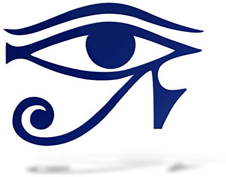 Erreinge Aufkleber prespaced Blau 12Cm - Ra Auge von Horus - Sticker Aufkleber Wandvinyl Aufkleber Laptop Auto Moto Helm Camper