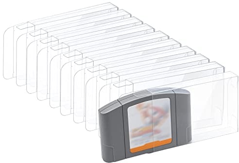Mcbazel LOT 10 Klarsichthüllen-Schutzhülle für N64-Spielkassette (10er-Satz)