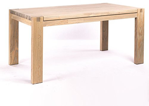 SIX Esstisch Frassino Massivholz Esche in Natur geweißt 160x90 Esszimmer Tisch massiv