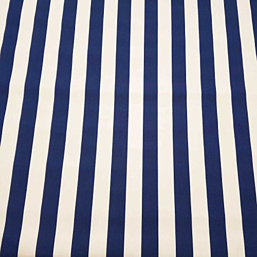 Stoff Meterware Markisenstoff Streifen Blockstreifen blau weiß gestreift UV beständig Sichtschutz Sonnenschutz