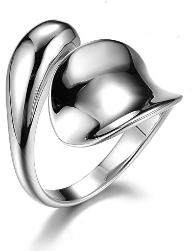 Springlight ✦ Geschenke für Frauen S925 Sterling Silber Ring Minimalistische Glatte Wassertropfen Ringe öffnen Ringe Handmade Schmuck Geburtstagsgeschenk für Frauen