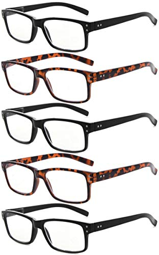 Eyekepper 5 Pack Qualitätsleser mit Federscharnier für Männer und Frauen +2,50