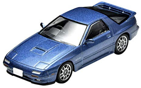 TomyTEC 307648 1/64 Mazda RX7 GT-X Savanna, Blau, Modell 1989 Die- Cast, Sammlermodelle