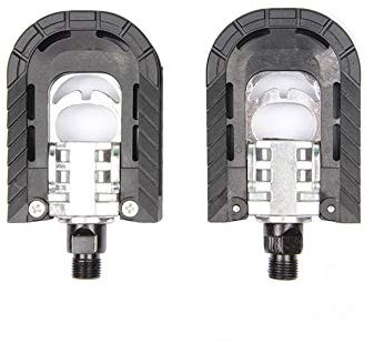 SICOFD Fahrradpedale, Klapppedale Aluminiumlegierung Schaft aus Kohlenstoffstahl, Fahrrad Pedalen für MTB Bike Rennrad, Achsendurchmesser 9/16 Zoll Universal Fahrrad Pedal Schwarz