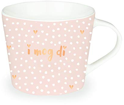 Grafik-Werkstatt Werkstatt Kaffee-Tasse mit 100% Echtgold Porzellan Tasse 420 ml i mog di 61321 Weiß