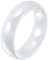 PAURO Damen Herren 6MM Hochglanzpolierter Ring Verlobungsversprechen Hochzeitsband Keramik Weiß Größe 54 (17.2)