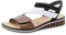Rieker Femme V3670 Sandale, Beige Combi 64, 36 EU