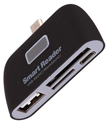 ZYElroy 4-en-1 Multifonction USB 2.0 OTG SD TF Smart Card Reader Micro USB Charge Port de Remplacement pour Andriod Phone Tablet