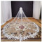 TGRTY Braut Hochzeitsschleier Lange SpitzeAppliques Brautschleier-weißer Elfenbein-Kathedrale Brautschleier 3.5 Meter Brautschleier Hochzeit Accessoires Wunderschöner Brauttüll