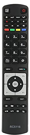 Goshyda Remote Control, Multi-functional Replacement Television Remote Controller Large Buttons RC for Bush LED32127HDCNTD 32FLY168S 32FLYR125BM TV