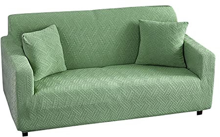Daesar Überwurf für Sofa Polyester, Sofa Bezug Stretchy 190-230 Modern mit Raute Muster Dunkelgrün Couchbezug Eckcouch 3 Sitzer XL