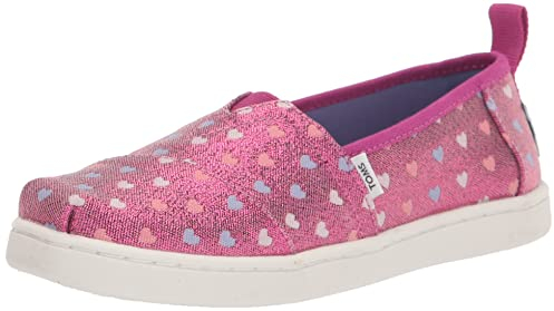 TOMS Glitzernde Alpargata-Loafer für Mädchen, flach, Fuchsia, 11.5 UK Child