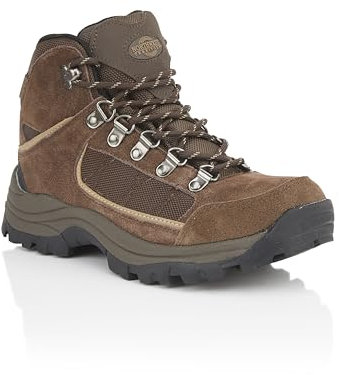 Northwest Territory Ladies Victoria Lace Up Premium Leather Upper Waterproof Walking/Hiking Trekking Boot (6 UK, Brown, numeric_6)