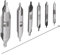 6Pcs HSS Center Drill Bits Set,1/1.5/2/2.5/3/5mm 60 Degree Lathe Mill Combined Centre Drill Countersink Bit kit for Lathe Metal Positioning and Chamfering Processing