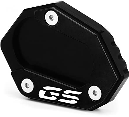 Modeer Für BMW F850GS Adventure F750GS 2018-2022 Motorradzubehör CNC Aluminium Ständerpolster F 850GS 750GS 850 750 GS ADV F850GSA Fußseitenständer Vergrößern Verlängerungspolster (Schwarz)