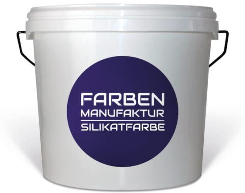 Farben Manufaktur Silikatfarbe Mineralfarbe bunt & weiß Wandfarbe Silikat Innensilikat Innenwandfarbe Trendfarbe 1,2,5,10L, Größe: 1L, Farbe: Sonderfarbton
