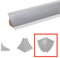 Finishing Elements for Worktop Profile Strip Splashback Edging Trim - Silver for INOX, Inner Corner