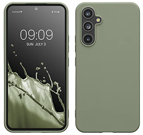 kwmobile Custodia Compatibile con Samsung Galaxy A54 5G Cover - Back Case per Smartphone in Silicone TPU - Protezione Gommata - verde grigio