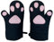 Ofenhandschuhe, Katzenpfoten-Design, hitzebeständige Ofenhandschuhe, Baumwoll-Fäustlinge für Küche, Backen, Kochen, Grillen, 1 Paar lustiger Ofenhandschuh (schwarz)