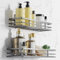 Saffruff Shower Caddy - No Drilling Storage Bathroom Caddy Rack Grey 2Pack with Adhesive 11.8 x 4.3in