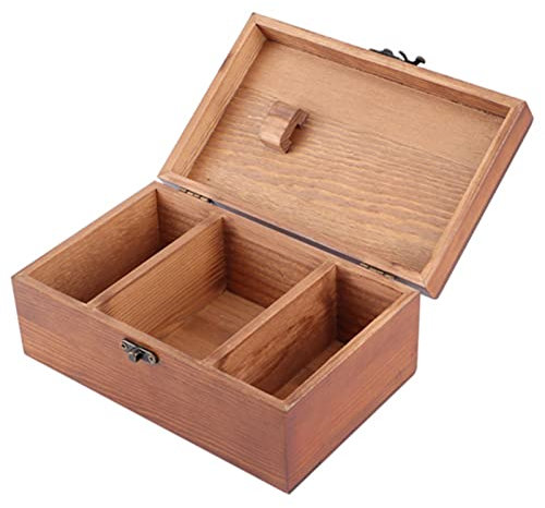 QANYEGN Haushalt Vintage Holz Nähkasten, Vintage Holz Nähkorb, Hölzerner Nähkorb Für Heimwerker (Empty Box)