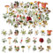46pcs Aufkleber für Scrapbooking Kleine Scrapbook Aufkleber Set, Journaling Bullet Junk Journal Supplies, Planer, Kid DIY Art Crafts, Laptop, Koffer (Wald)