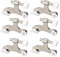 Haptufer 6Pcs Hinge Pin Nickel Color Door Stopper Adjustable Heavy Duty Hinge with Rubber Bumper to Reduce Damage Wall Dents