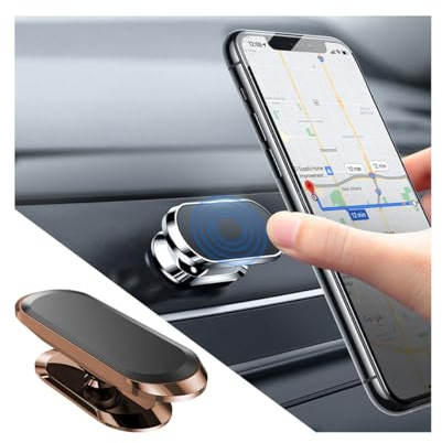 JNNJ Universal Cell Mount with Strong Magnets, Car Flexible Magnetic Mount With 360° Rotation, Magnet Mobile Mount Dashboard Cradle, Universal Vehicle Accessorie for Dashboard Cradle(Gold)