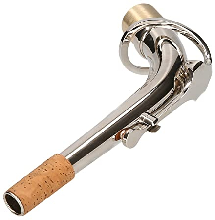 TsoLay Neues Altsaxophon mit Gebogenem Hals, Messingmaterial, Saxophon, Holzblasinstrumentenzubehör, 2,5 Cm, Silber