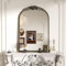 Artloge Espejo de Pared de Baño Dorado: Espejo Decorativo Vintage Barroco Grande de Marco Metal con Tallas para Entrada Recibidor Baño Dormitorio Pasillo 60x92 cm