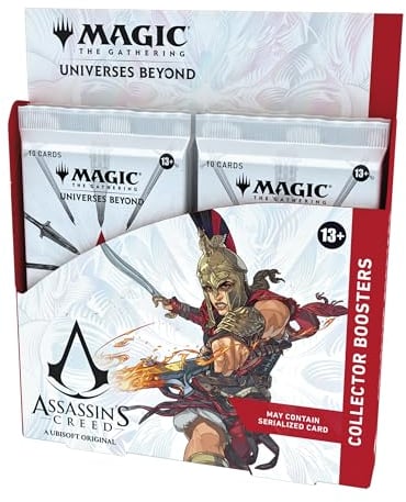 Magic: The Gathering – Assassin’s Creed Sammler-Booster-Display | 12 Sammler-Booster (10 Karten in jedem Booster) | Sammelkartenspiel ab 13 (English Version)