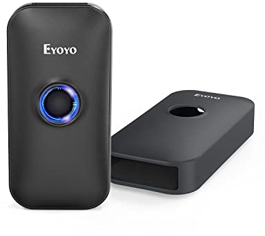 Eyoyo 2D Mini Bluetooth Barcode Scanner, 3-in-1 USB Wired/2.4G Wireless/Bluetooth Bar Code Reader Portable 1D QR Image Scanner PDF417 Data Matrix Code for iPad, iPhone, Android, Tablets or Computer PC