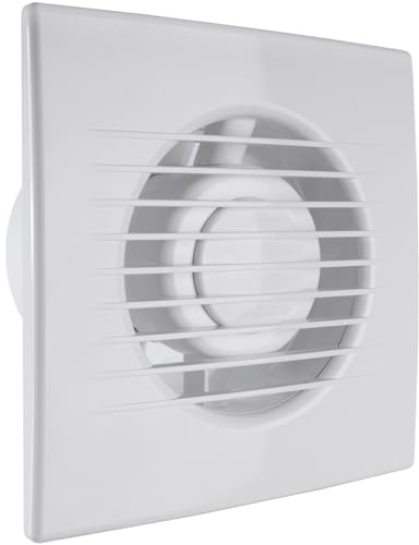 Vent Systems 100 mm elektrisch Badezimmer badlüfter mit Feuchtesensor und Timer – Leise Abluftventilator – growzelt lüftung – klimaanlage decken Ventilator für Zuhause, Küche, Garage, gartenhaus