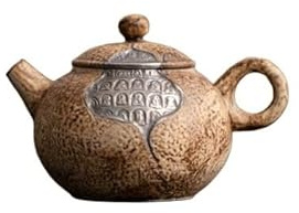 LAPADULA Teekessel Topf Handgemachte Teekanne aus Steinzeug, Alter Steinschlamm, Haushaltsteekanne im japanischen Stil, Einzelkanne, handgekrallte Kanne Teekanne für Infuser