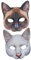 CIYODO Katzenmasken Set 2tlg Unisex Festliche Tiermasken Für Kostüme Halloween Und Karneval