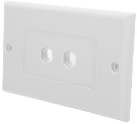 HOMSFOU 2 Prise Haut-parleur Plaque Murale Simple Port Haut-parleur Bornier Haut-parleur Hifi Plaque Murale Pour Haut-parleur Abdos