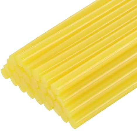 sourcing map 30pcs Full Size Hot Glue Gun Sticks 7mm x 200mm High Sticky Small Hot Glue Sticks for Glue Gun, Yellow
