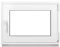 Framex Finestra seminterrata piccola in PVC bianco, Larghezza x Altezza 75 x 50 cm (750 x 500 mm), doppi vetri (32 mm), anta-ribalta, DIN destra, Premium