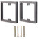 JDOORPLAY 1 Gang Frame Plate Spacer,Square Single Socket Extender with Screws for Electrical Outlets Switches,White Grey Gold(Gray)