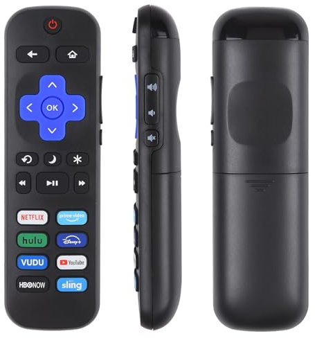 Telecomando di ricambio per Roku TV, compatibile con Smart TV TCL/Hisense/Sharp/Philips/Onn/Element/Insignia (1 pezzo, non per Roku Stick and Box)